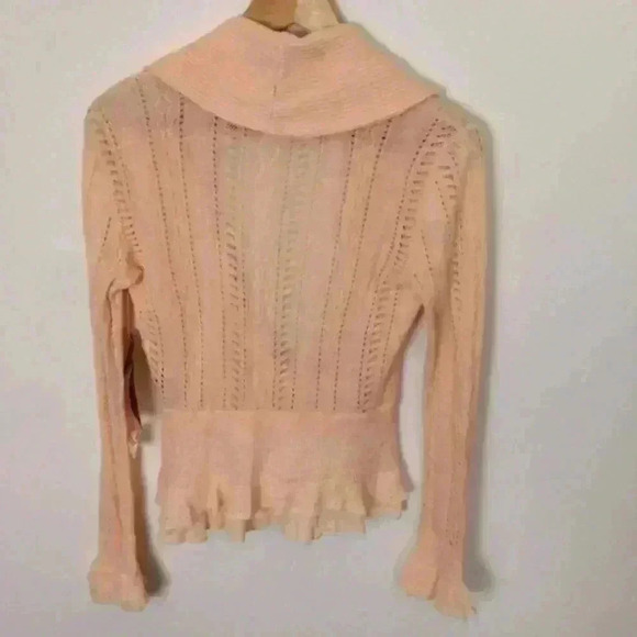 Lauren Ralph Lauren Knit Crochet XS Linen Sweater - Picture 3 of 8